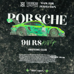 Porsche acid Wash T-Shirt