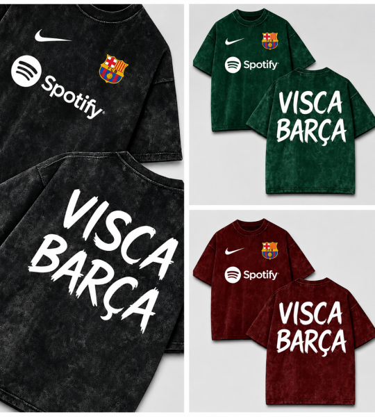 Visca Barca T-Shirt I Acid Wash T-shirt I